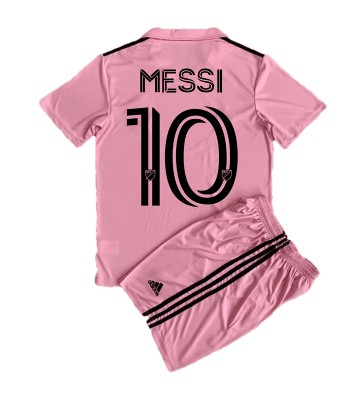 Inter Miami Lionel Messi #10 Koti Pelipaita Lasten 2023-24 Lyhyet Hihat (+ Lyhyet housut)